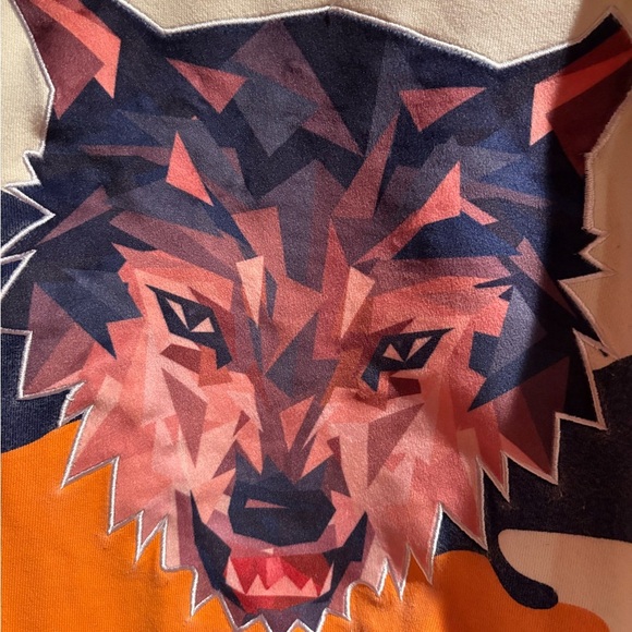 Roku Studio Mens sweatshirt featuring a wolf face size XL unique item - Picture 5 of 13
